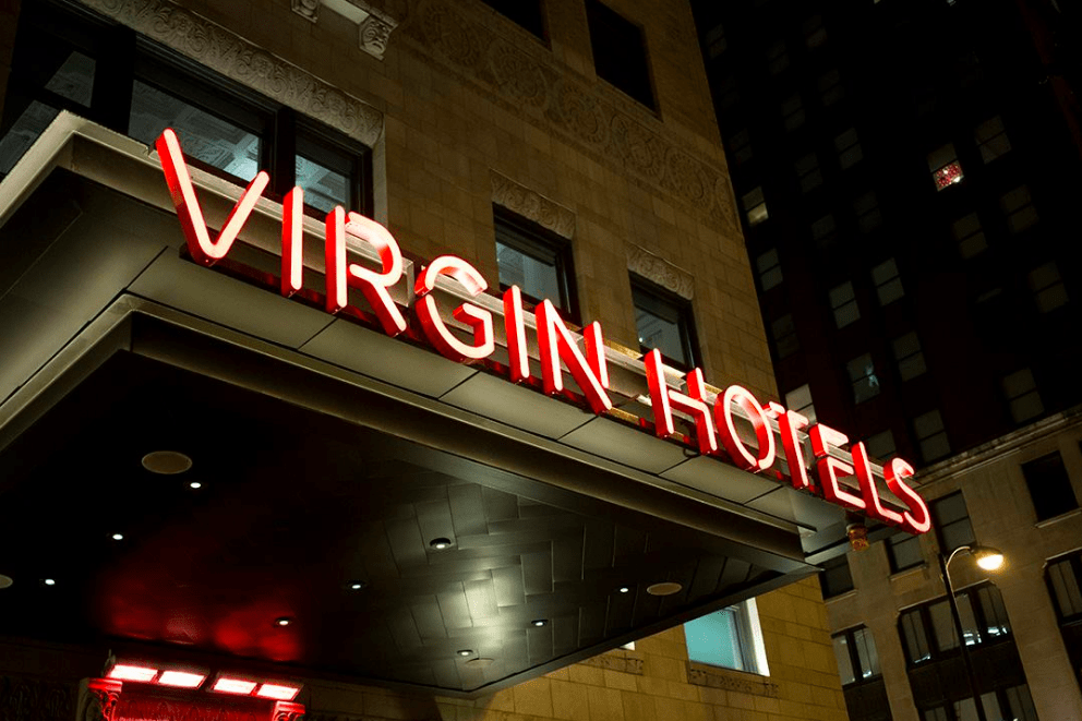 Virgin Hotel in Chicago, IL - one of the pet-friendly hotel chains where pets stay free!