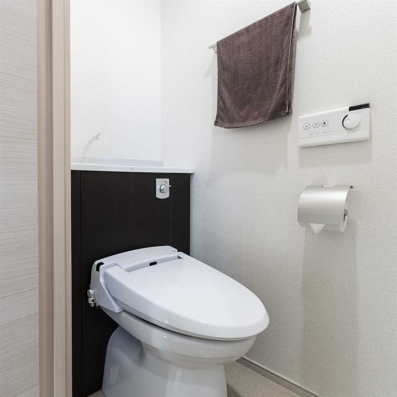 smart modern toilet in bathroom