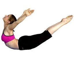 yoga locust pose toned legs