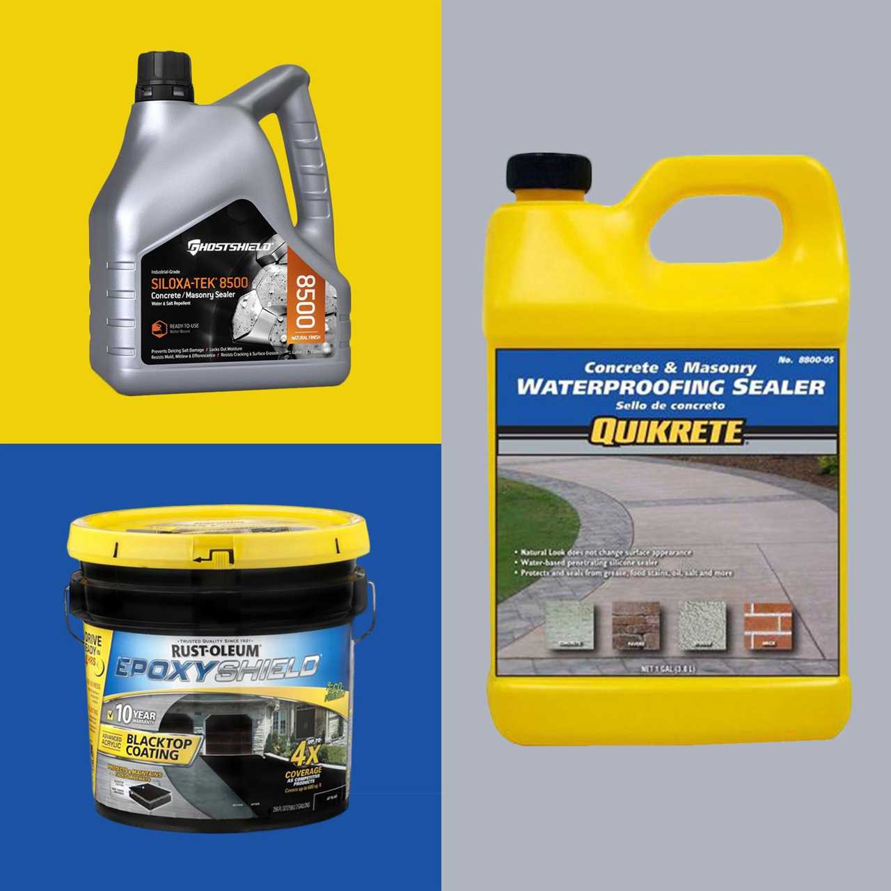 Driveway Sealants Product Collage