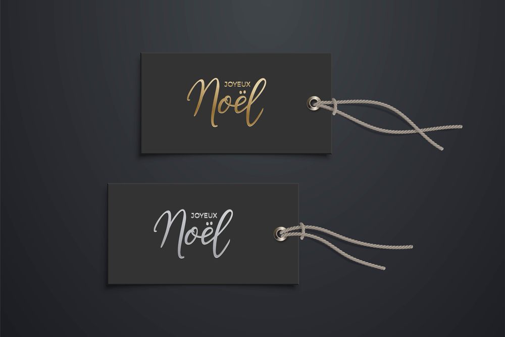 Diy gift tags elegant black tags