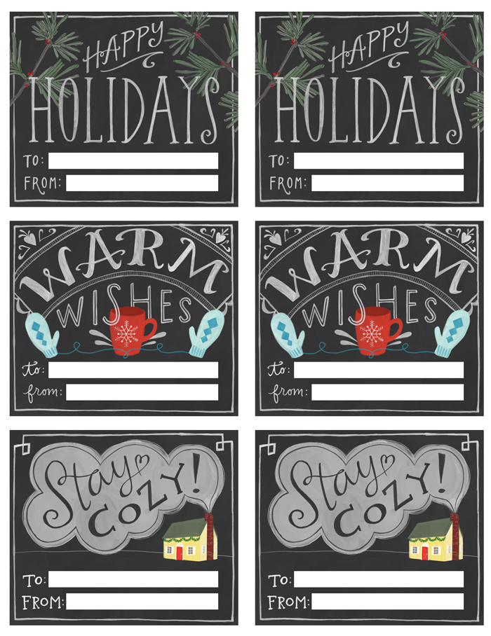 Chalkboard Christmas Gift Labels