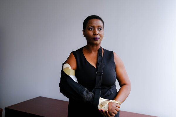 Martine Moïse in Miami in July. Gunmen dug through her husband’s files as she lay bleeding, she said.