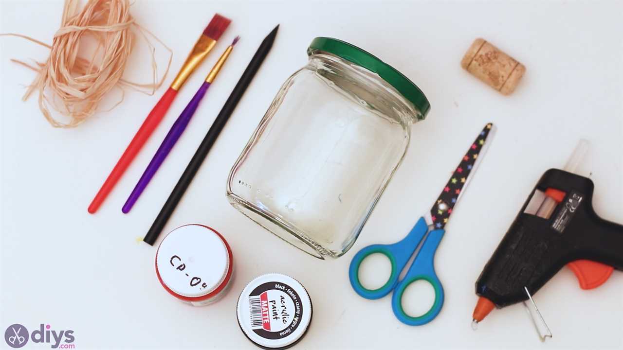 Materials for Halloween Mason Jar Pumpkin 