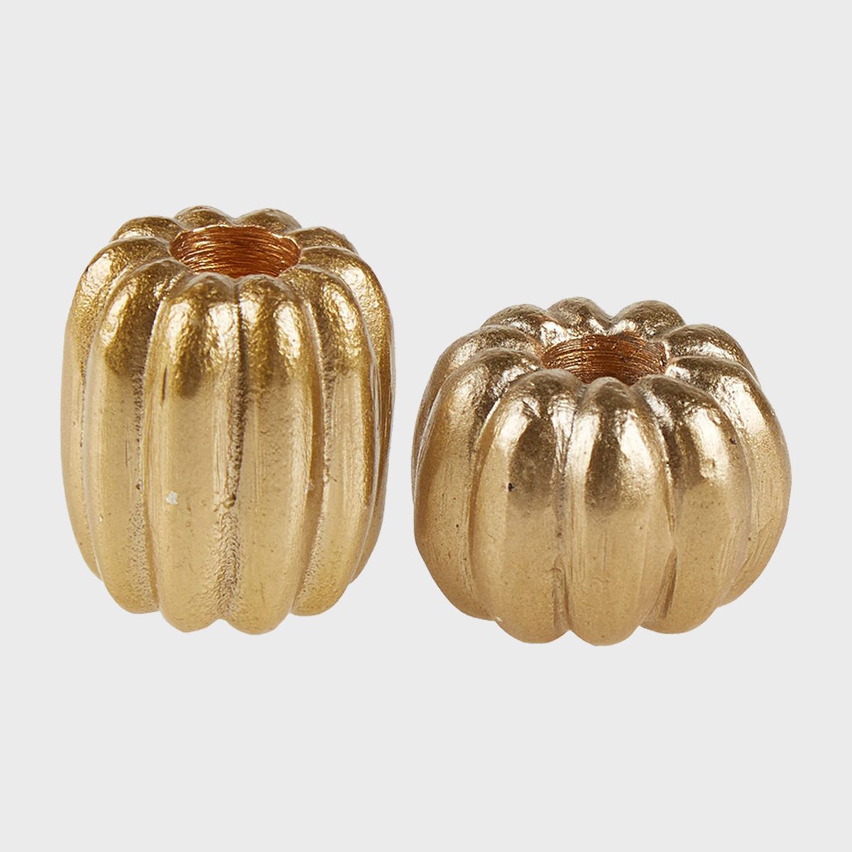 Golden Pumpkin Candle Holders