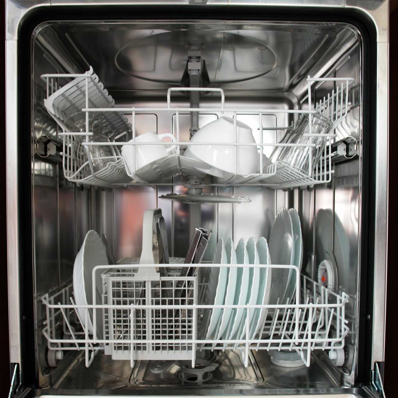 Close-Up Of Dishwasher