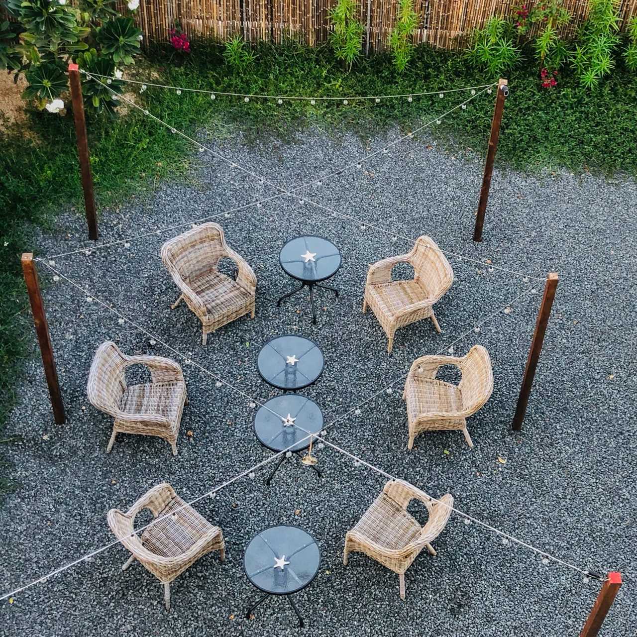 Private Patio Setup in the Backyard