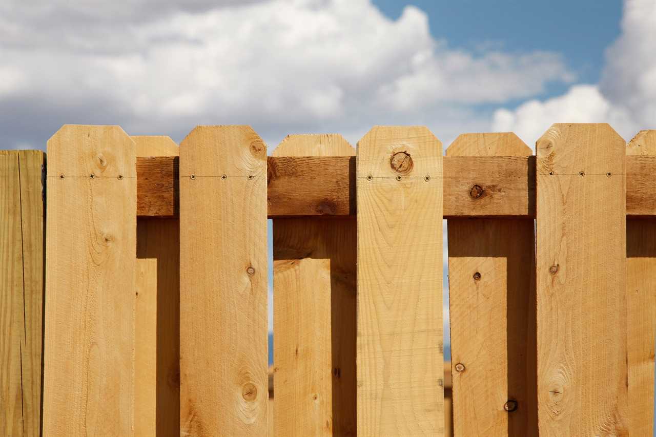 Cedar Picket Fence and Sky