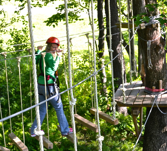 hanging bridge ArborTrek Smugglers Notch, Vermont