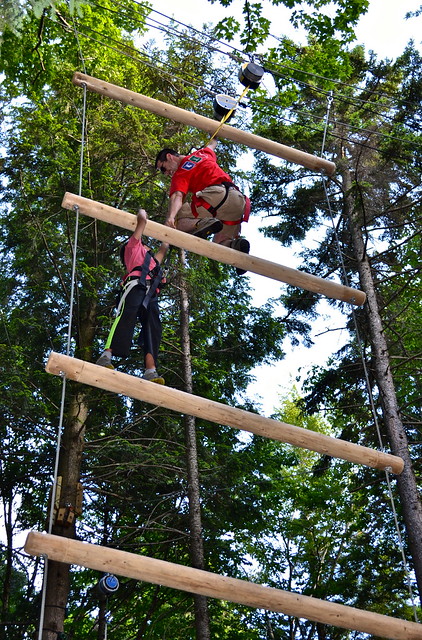 two man obstacle arbortrek canopy adventures vermont 