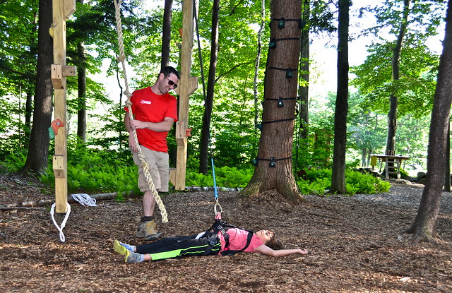 tired kid at arbortrek vermont 