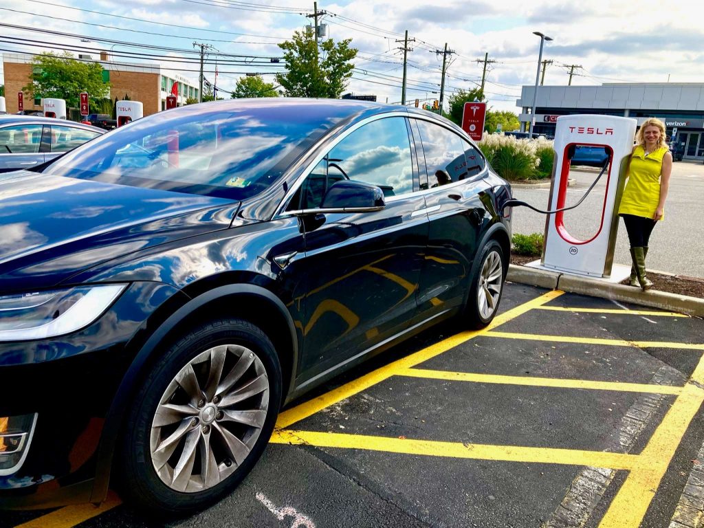 Charging a tesla model X