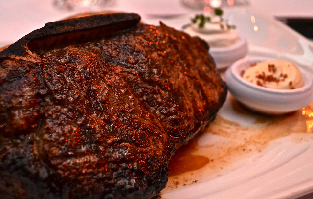 Dry Aged Bone in New York Strip flagler steakhouse palm beach florida 