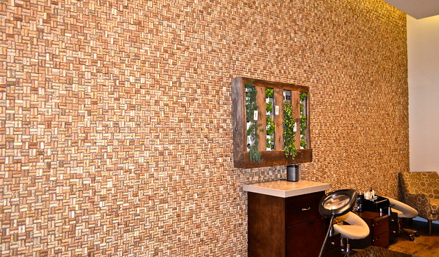 20,000 corks on a wall - Evangeline Spa - Epicurean Hotel Tampa florida