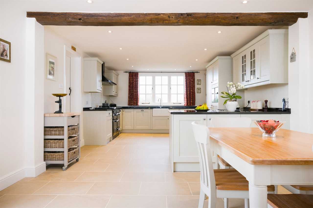 Modern farmhouse kitchen dining room, UK interior design