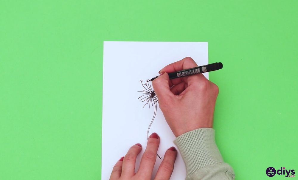 How to draw a dandelion