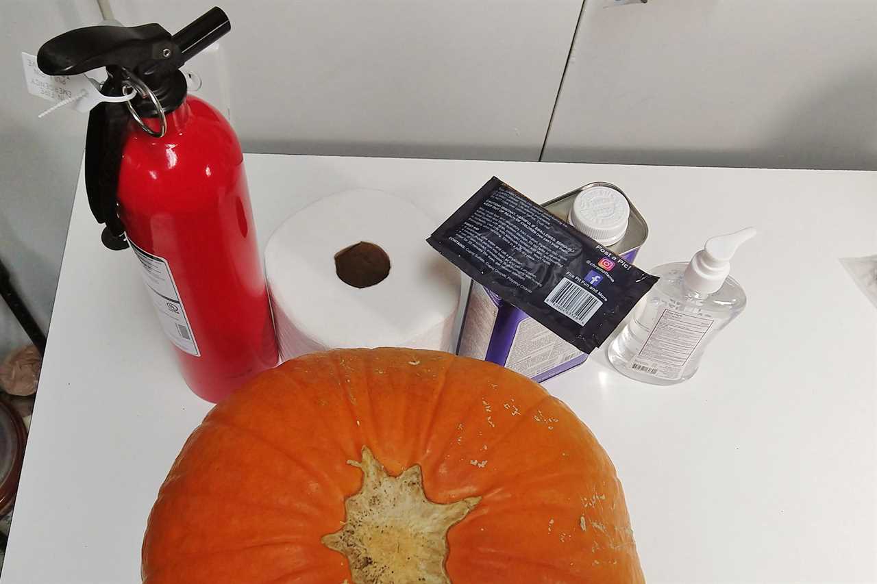 Materials for Flaming Pumpkin