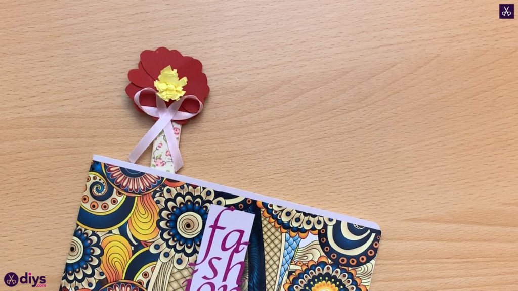 Popsicle stick flower bookmark