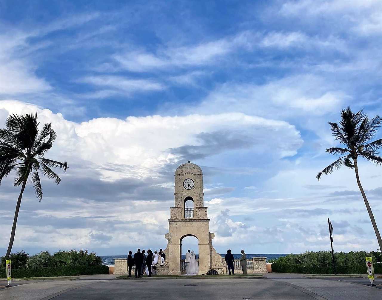 weeding palm beach clock tower