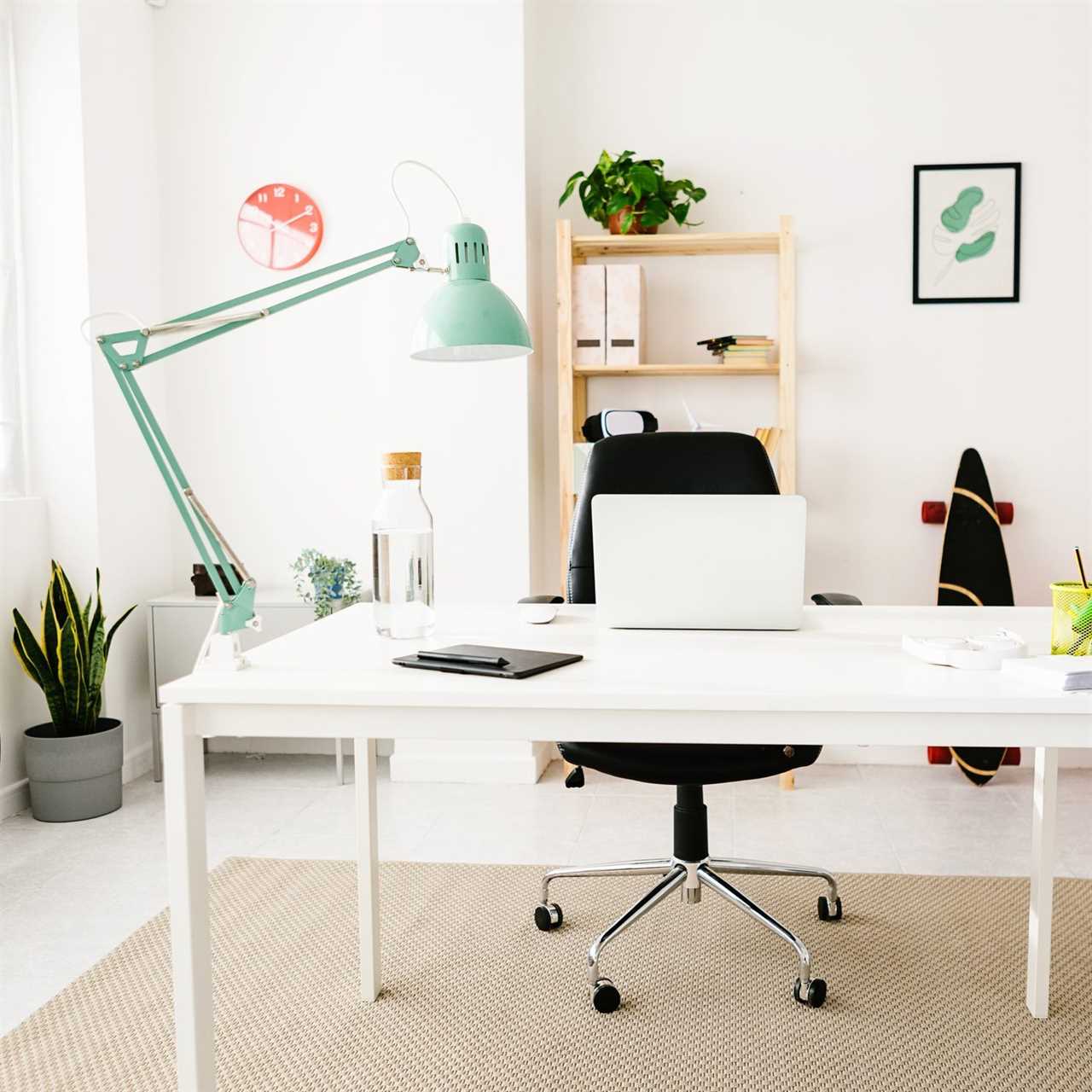 Interior view of a bright and modern creative workspace.