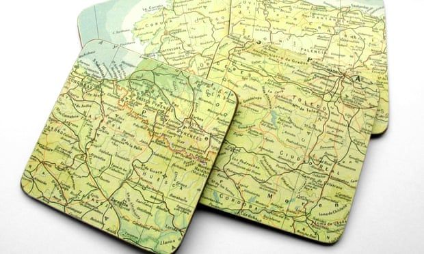 Diy map coasters