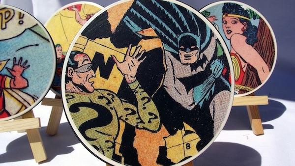 Diy comic book coasters