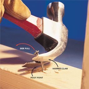 Here are some tips to get rid of nails stuck in wood