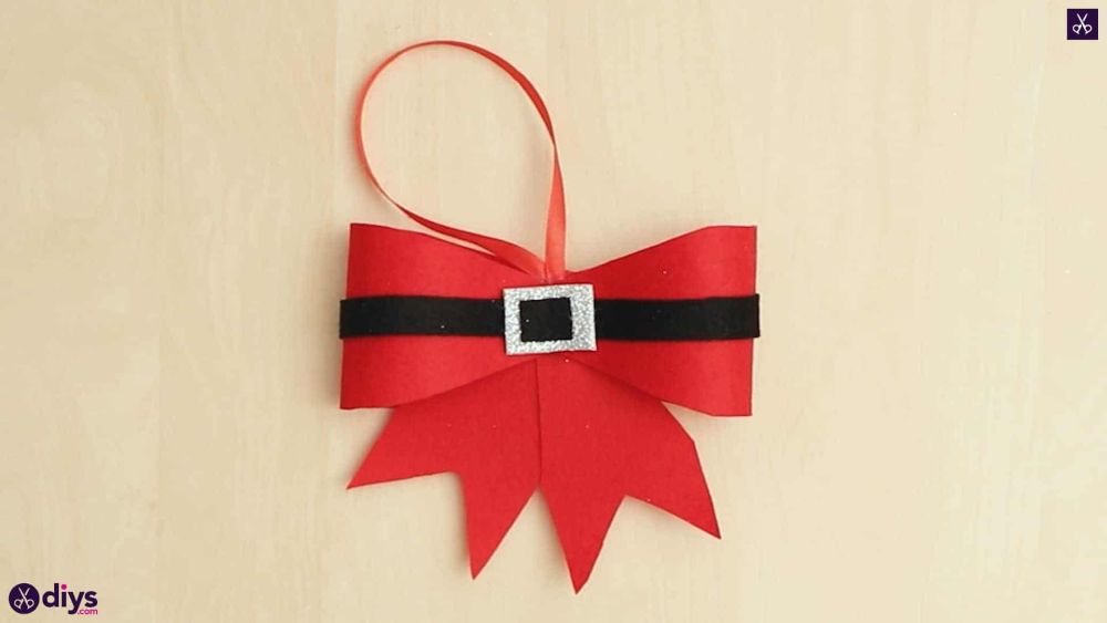 Diy felt bow ornaments