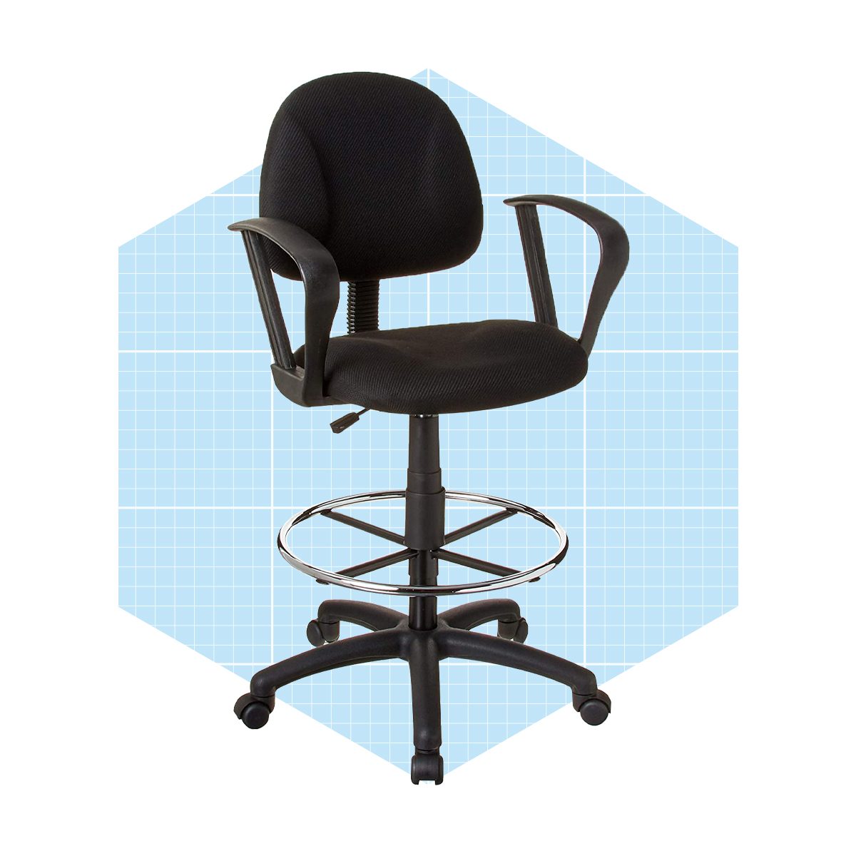 Boss Office Products Ergonomic Works Drafting Chair With Loop Arms Ecomm Amazon.com