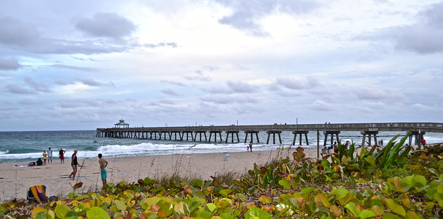 beach and pier outside of jb's restaurant deerfield beach florida 