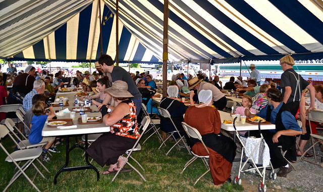 sitting area Haystack Amish Buffet in Amish Auction Lancaster County PA