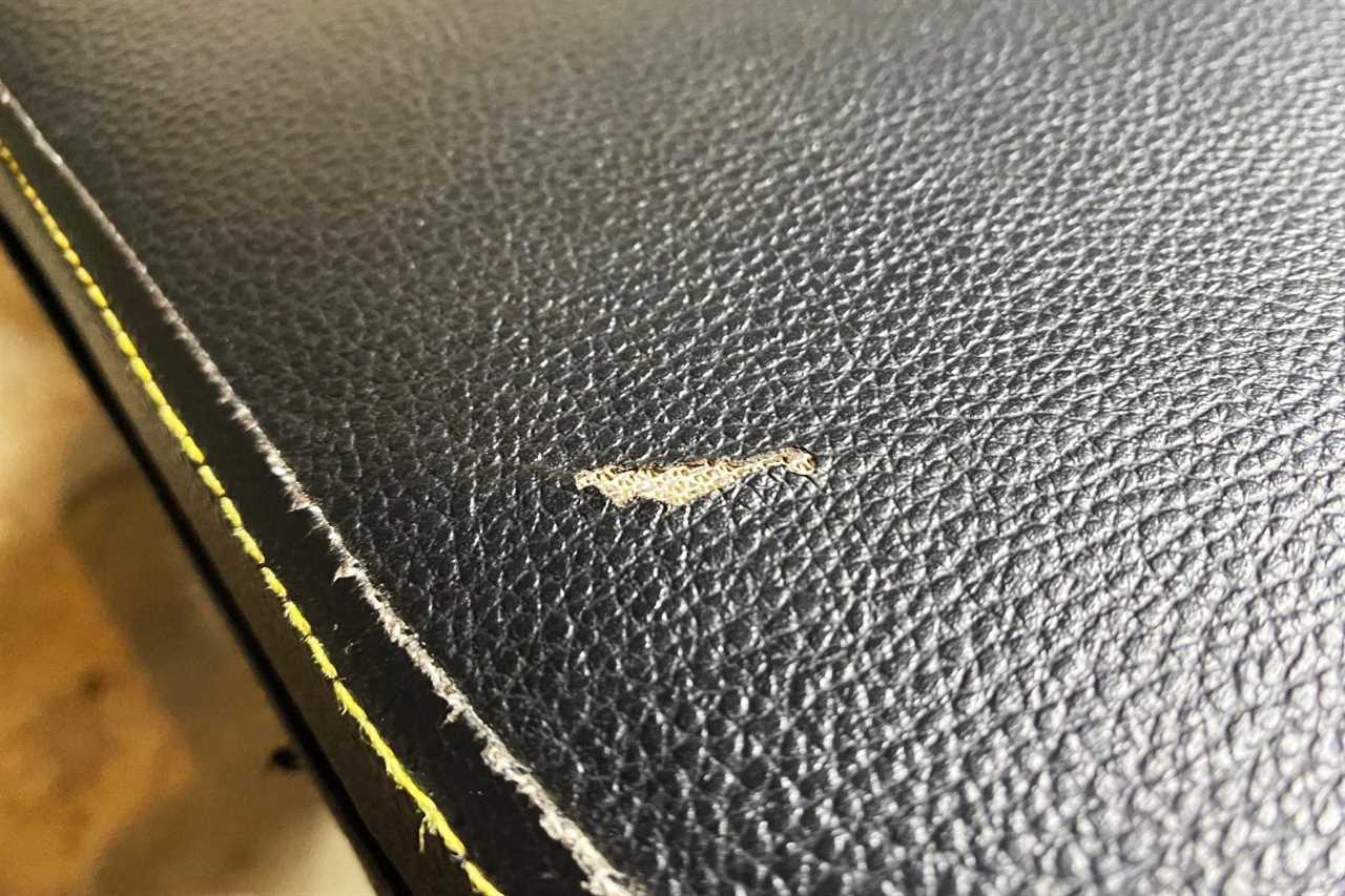 Vinyl Tear Before Repair 