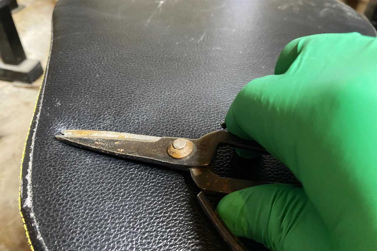 remove Loose Material with scissors