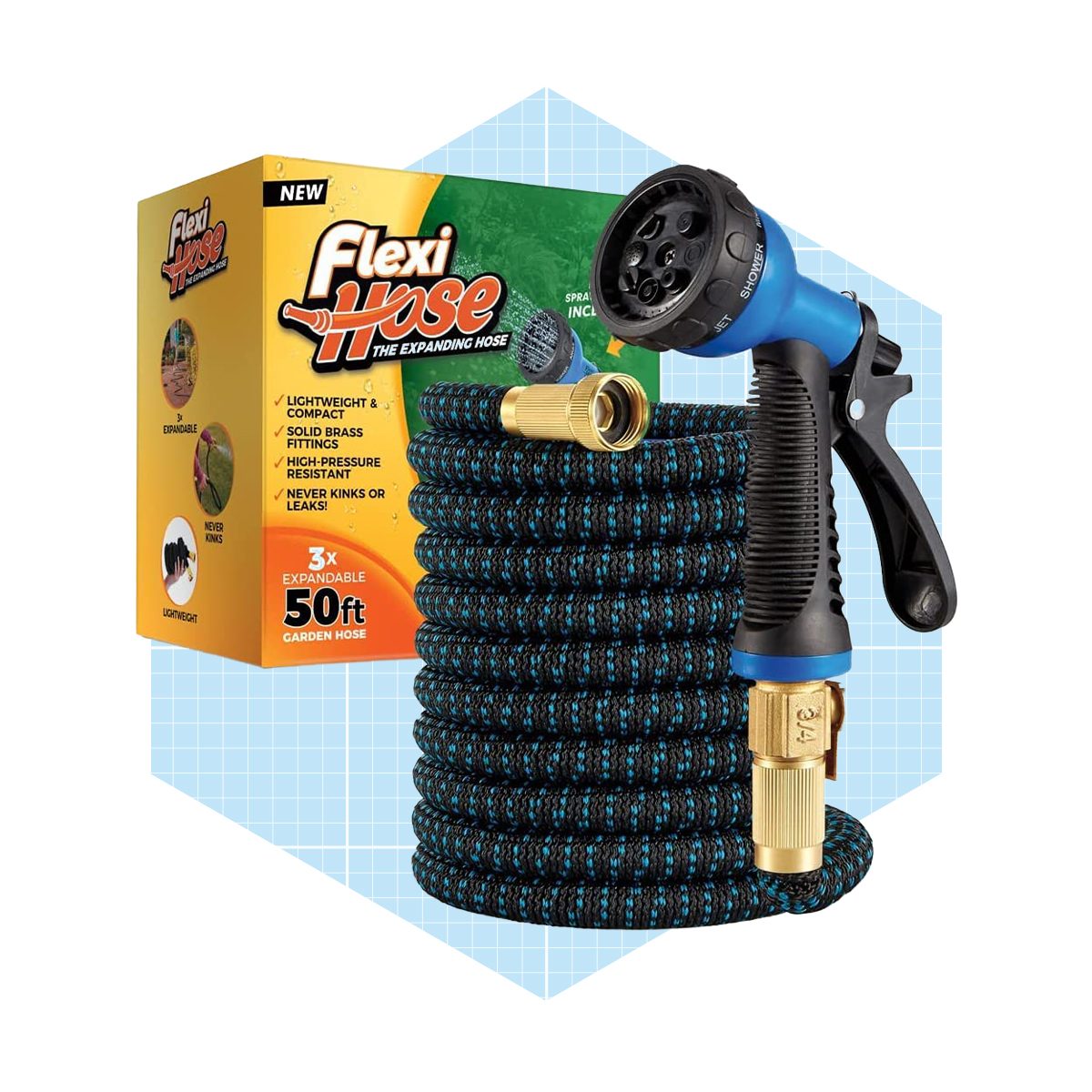 Flexi Hose With 8 Function Nozzle Expandable Garden Hose