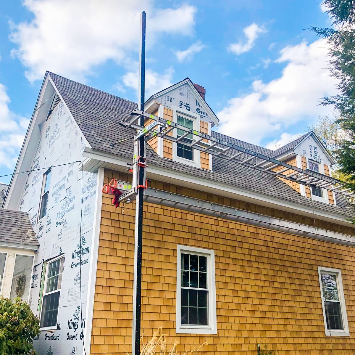 A House with Golden Roofing