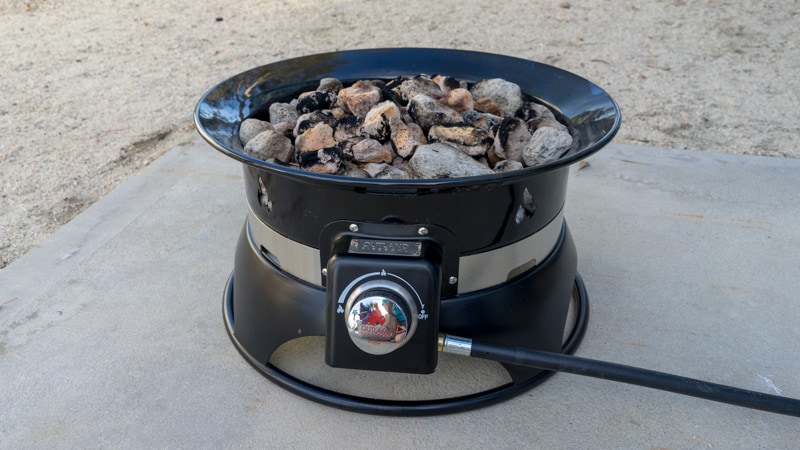 Hooking Up A Propane Fire Pit To An RV Quick-Connect | GoPetFriendly.com