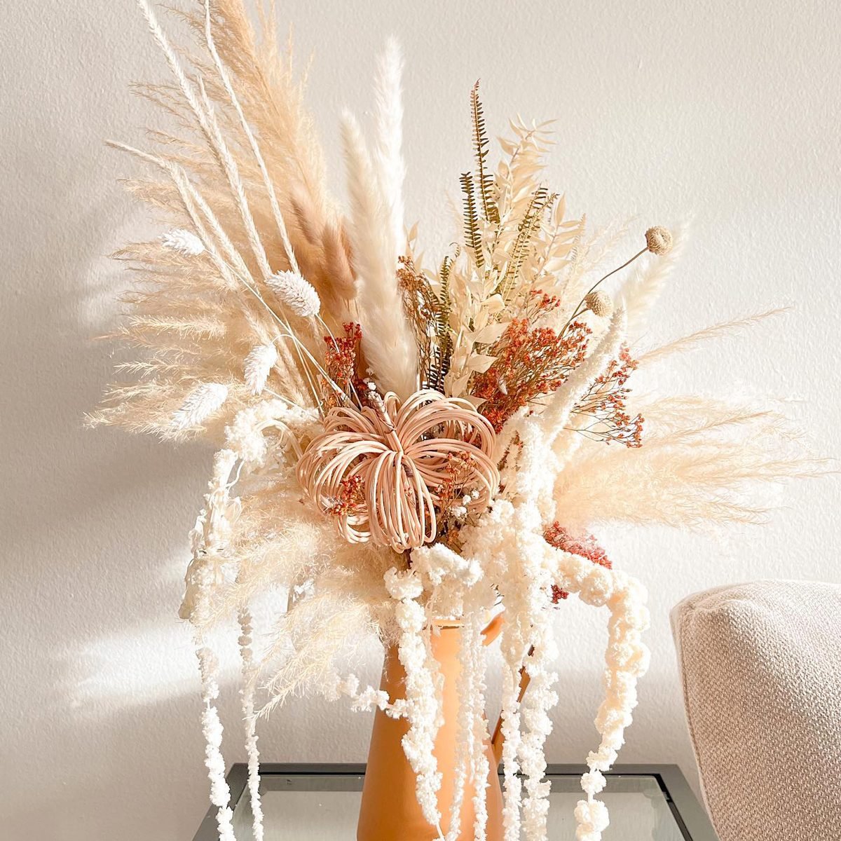 Neutral Fall Centerpiece Courtesy Ivorydfm Instagram