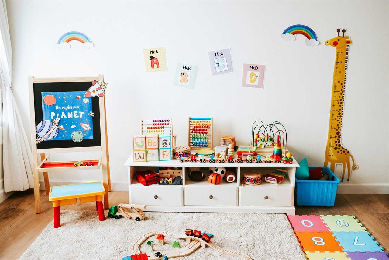 Interior design of a kid's playroom