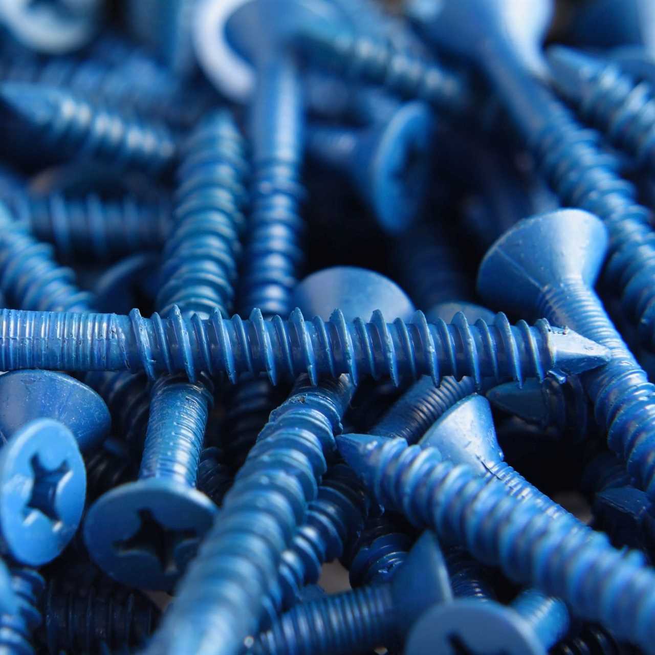 blue stucco Screws