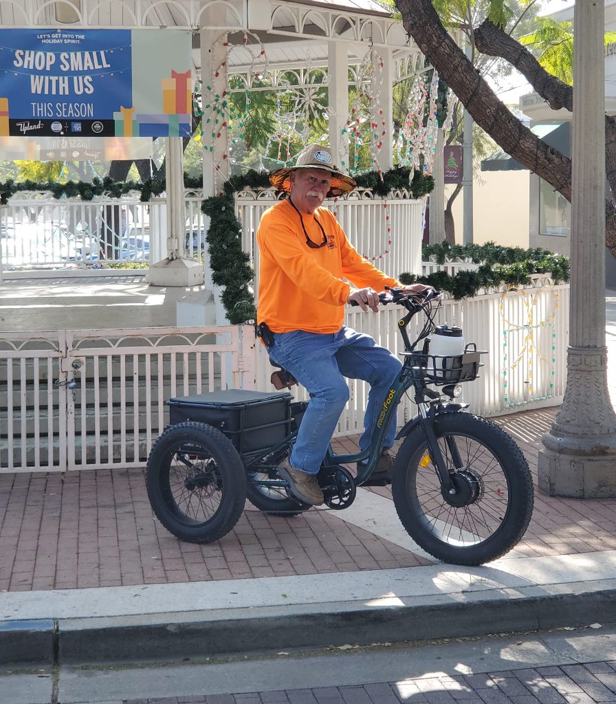old man on a fat-tire electric trikes