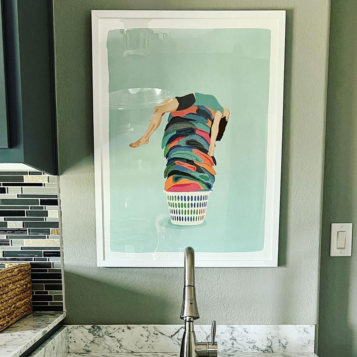 Playful Art in Laundry Room