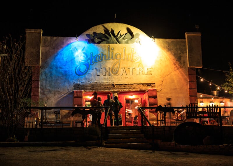 Starlight Theatre at night - Terlingua, TX