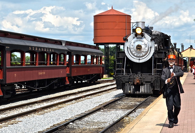 Train coming in at Strasburg Railroad PA 