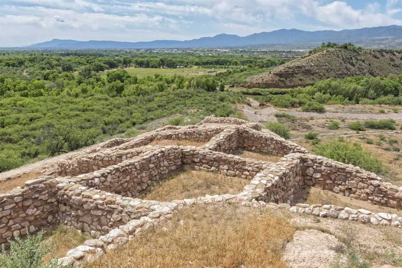 Ruins and landscape at Tuzigoot National Monument in Arizona