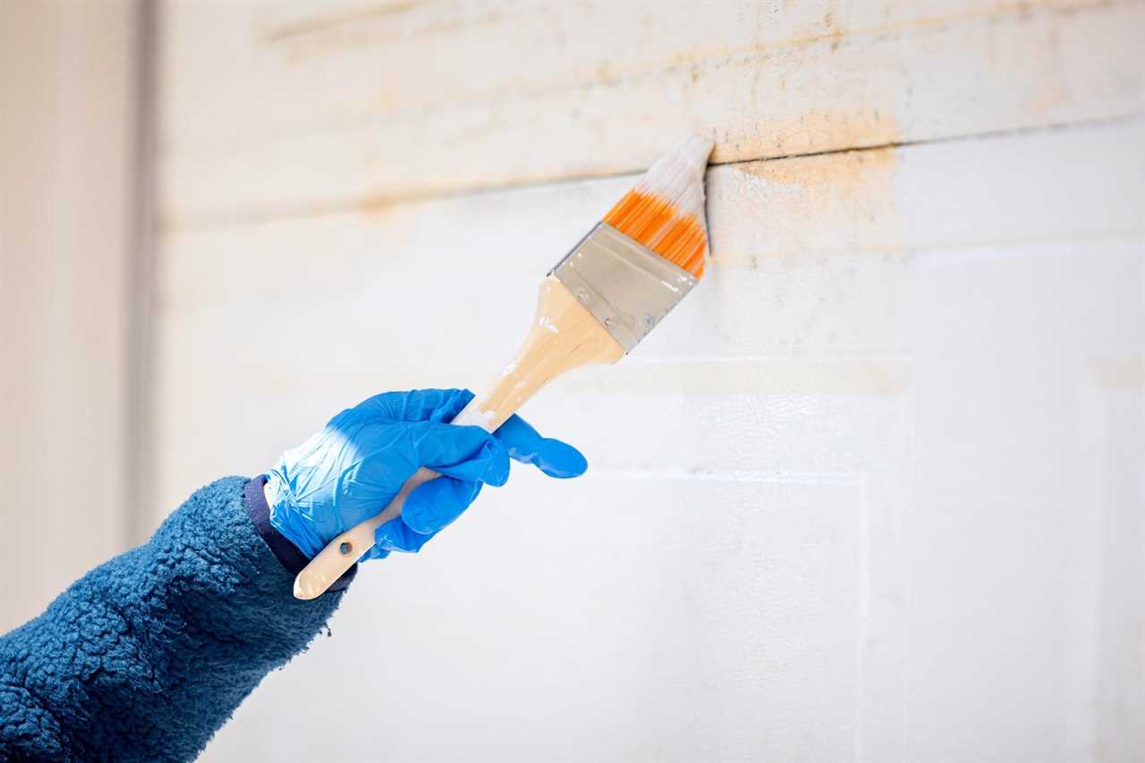 painting garage door rust