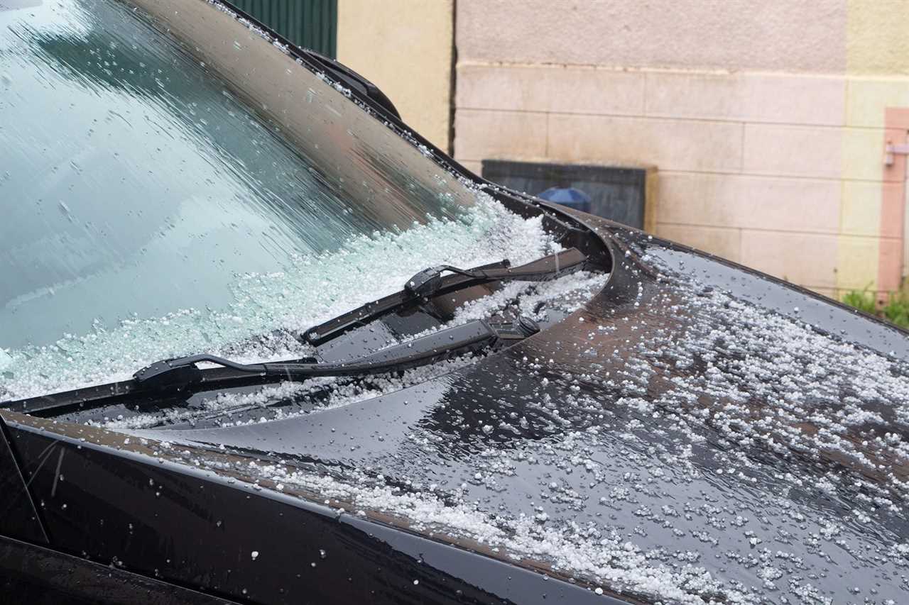 Hail Storm on Car