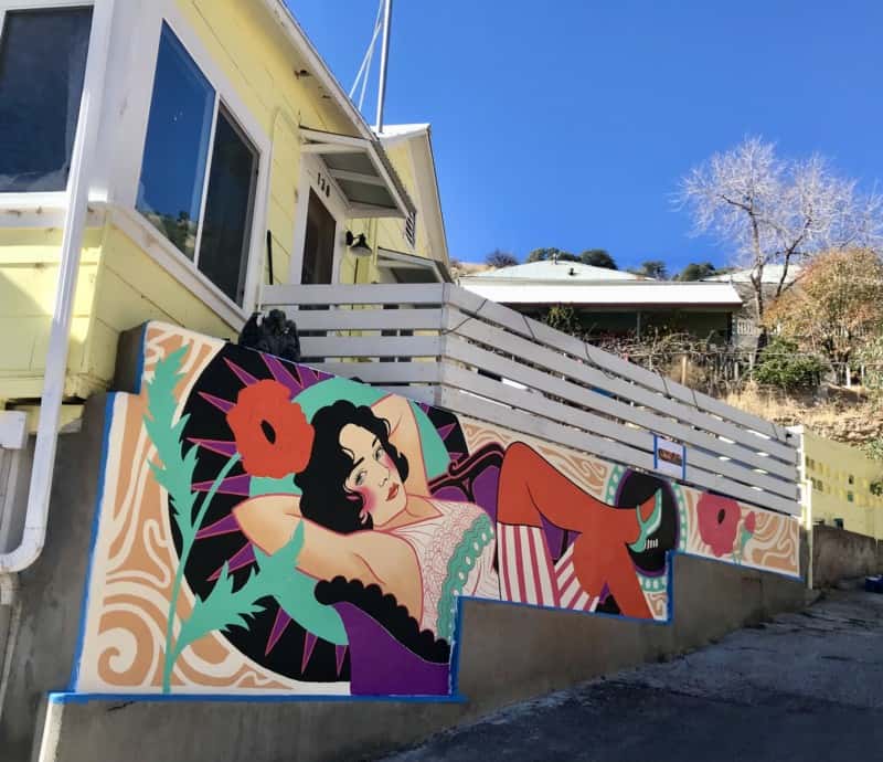 Mural of a woman in Bisbee, AZ