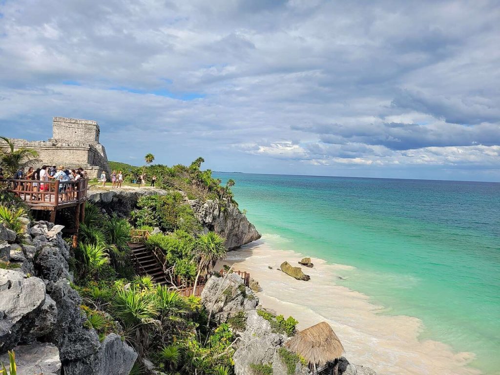 tulum ruins and caribbean beach