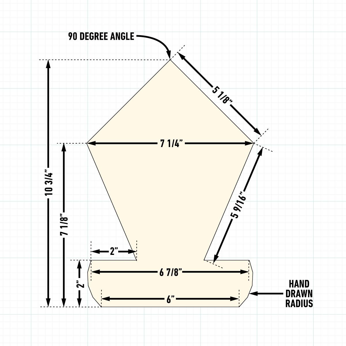 How To Make A Bird Feeder Bird Feeder Side Template with grid background