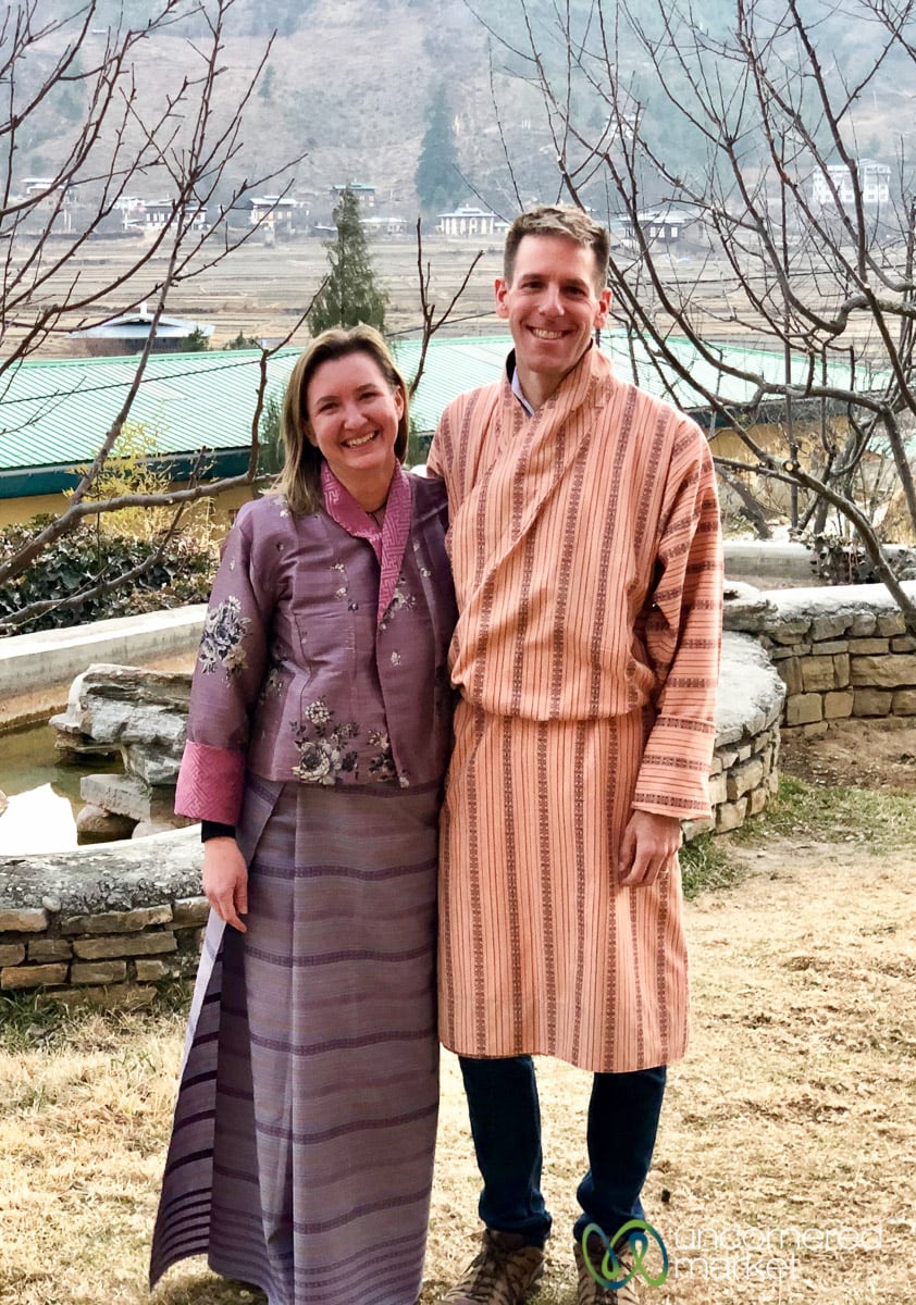 We clean up rather well in Bhutanese traditional dress. 